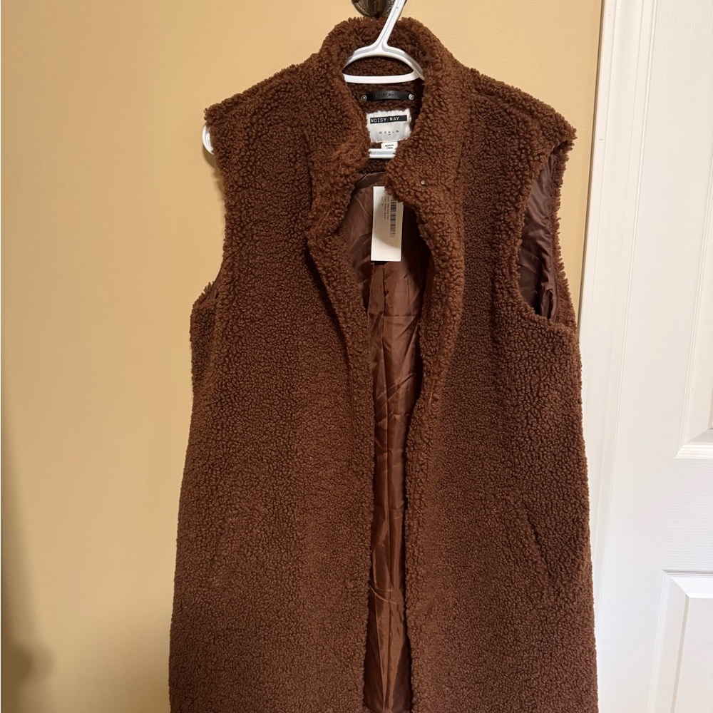 Noisy may Chocolate Brown Teddy Bear Vest